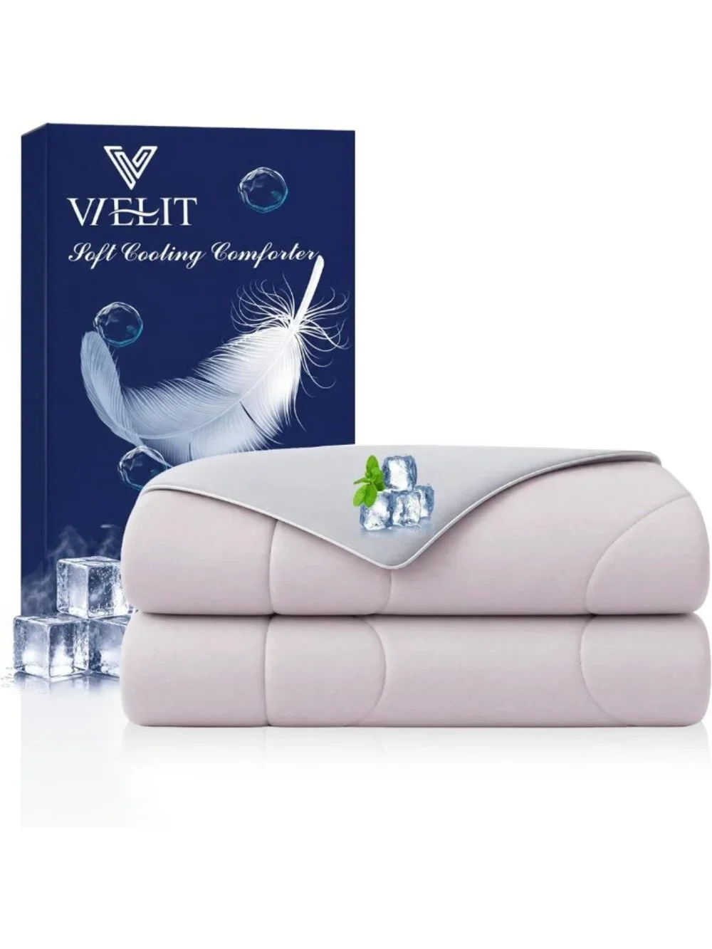 Luxury Lightweight Cooling Comforter Queen - Soft Dual-Sided, Breathable